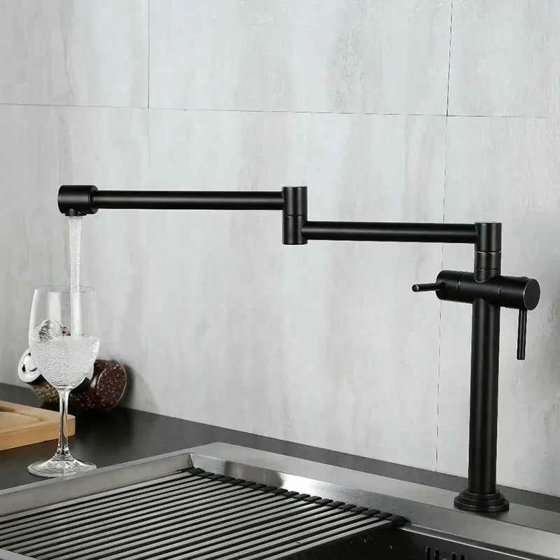 Faucet Solid Brass Crane Deck Mounted Sink Mixer