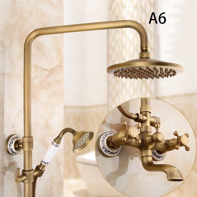 20-Piece Antique Brass Wall Mounted Bathroom Hardware Toilet