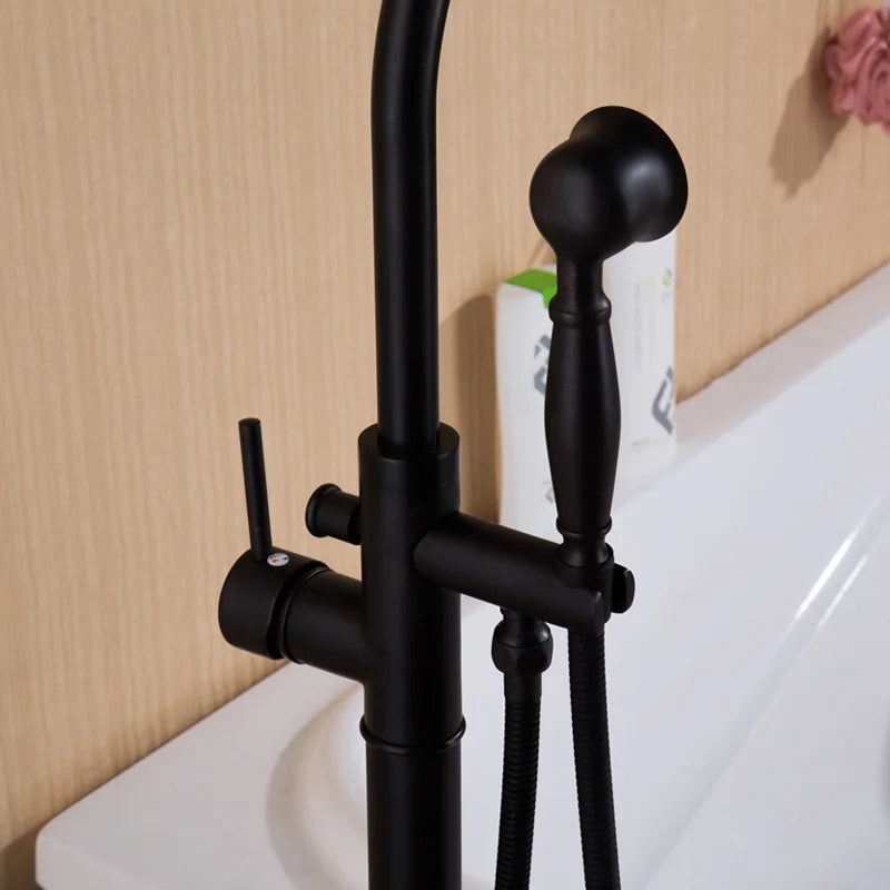 Bathtub Faucets Antique/ Black Floor Mounted Standing Bathtub
