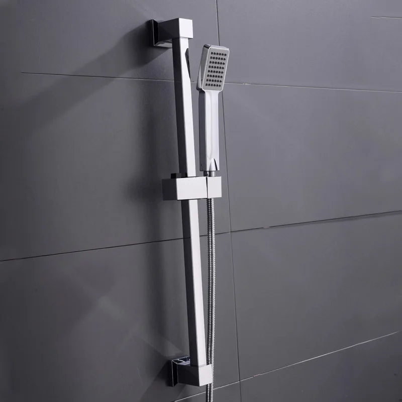 Square Adjustable Lifting Shower Slide Bar Shower Holder