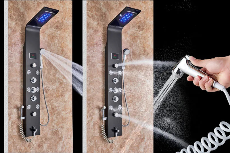 Led Bathroom Shower Panel Modes Intelligent Lcd Shower