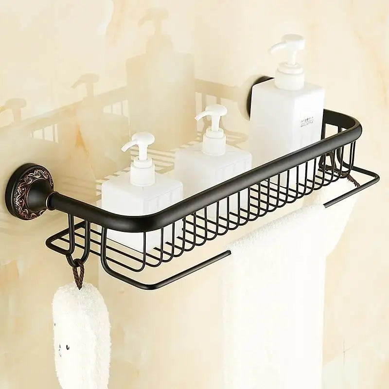 Modern Black Wall Mounted Bath Hardware Luxury Brass