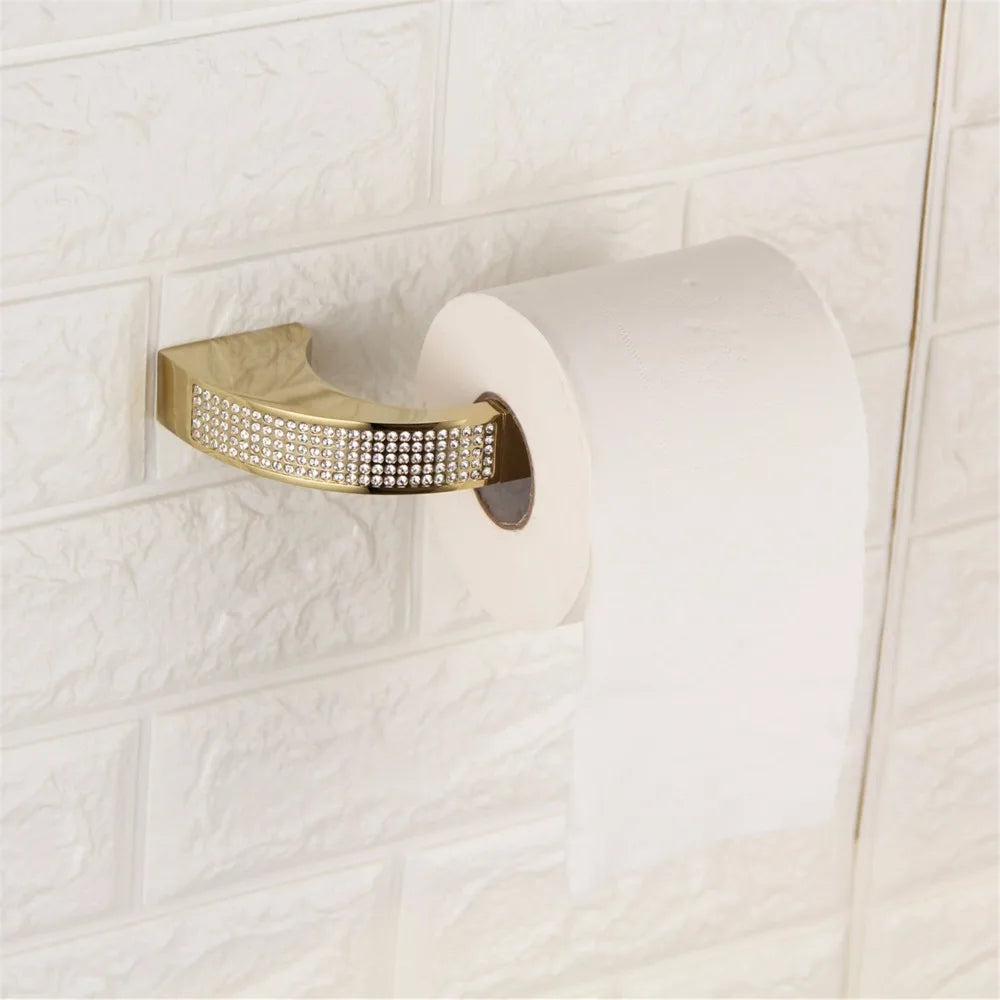 Czech Crystal Bathroom Hardware Robe Hook Towel Rail
