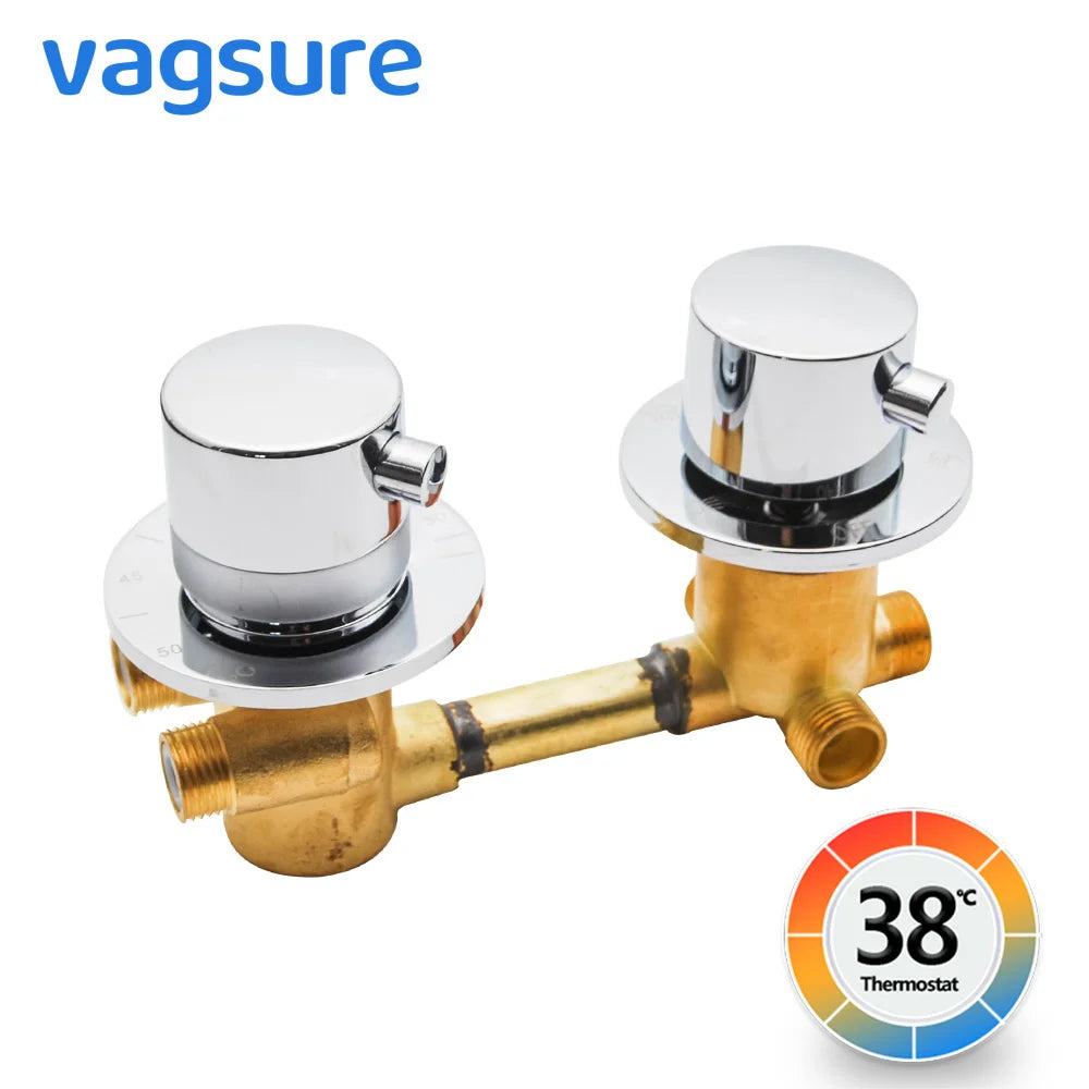 2/3/4/5 Way Output Brass Shower Valve Mixer Thermostatic