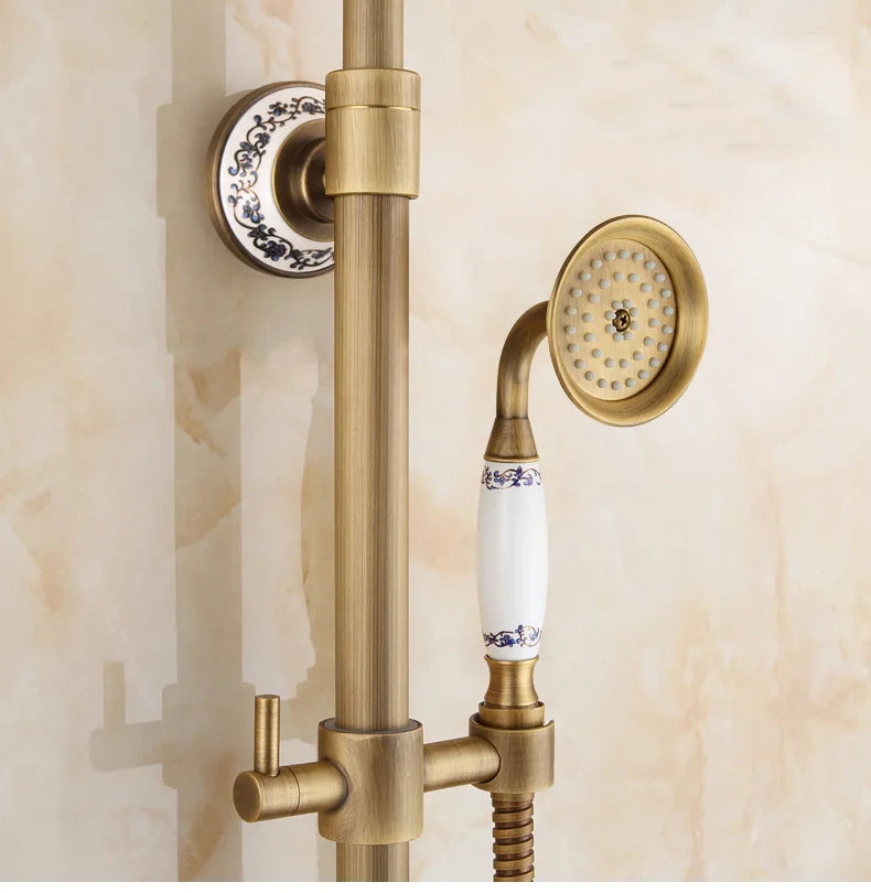 20-Piece Antique Brass Wall Mounted Bathroom Hardware Toilet