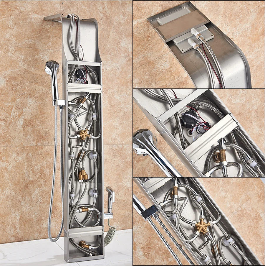 Led Bathroom Shower Panel Modes Intelligent Lcd Shower