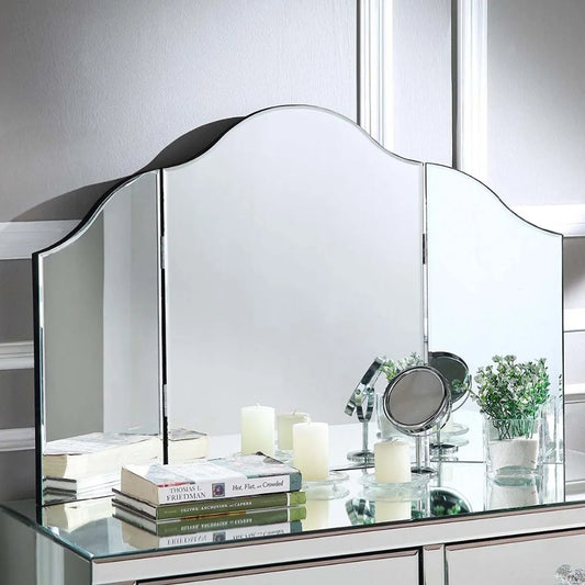 Modern Bevelled Edge Glass Makeup Mirror Fashion Tabletop