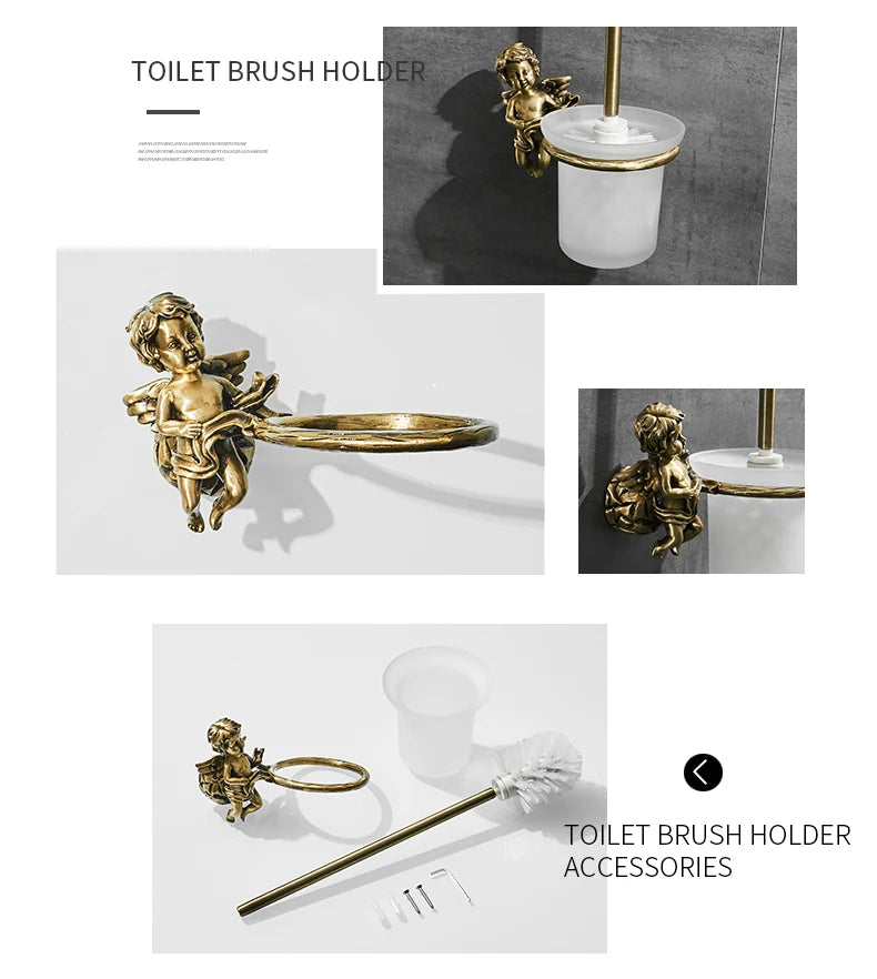 Antique Bronze Bathroom Hardware Towel Ring Robe Hook