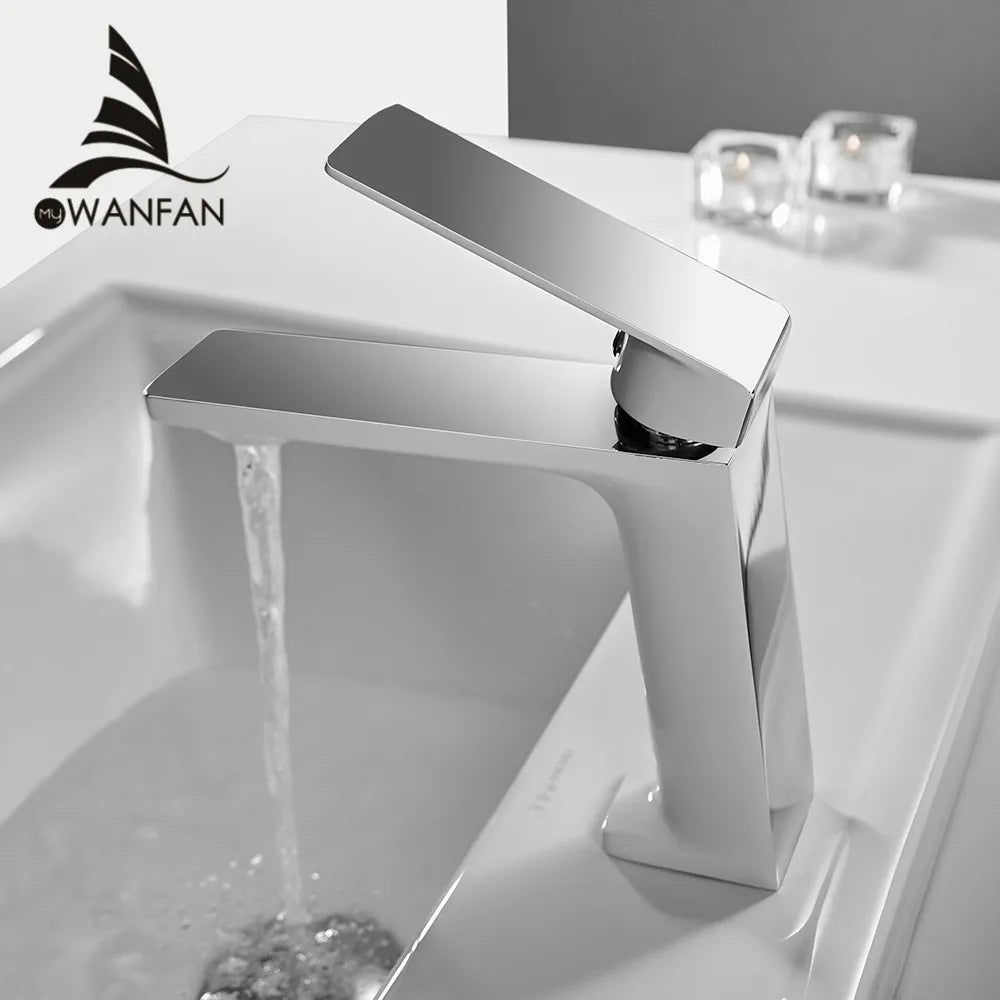 Basin Faucet Bathroom Sink Faucet Handle Hole Chrome