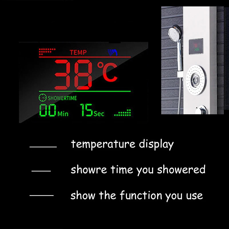 Led Light Bathroom Shower Faucet Led Rainfall Shower