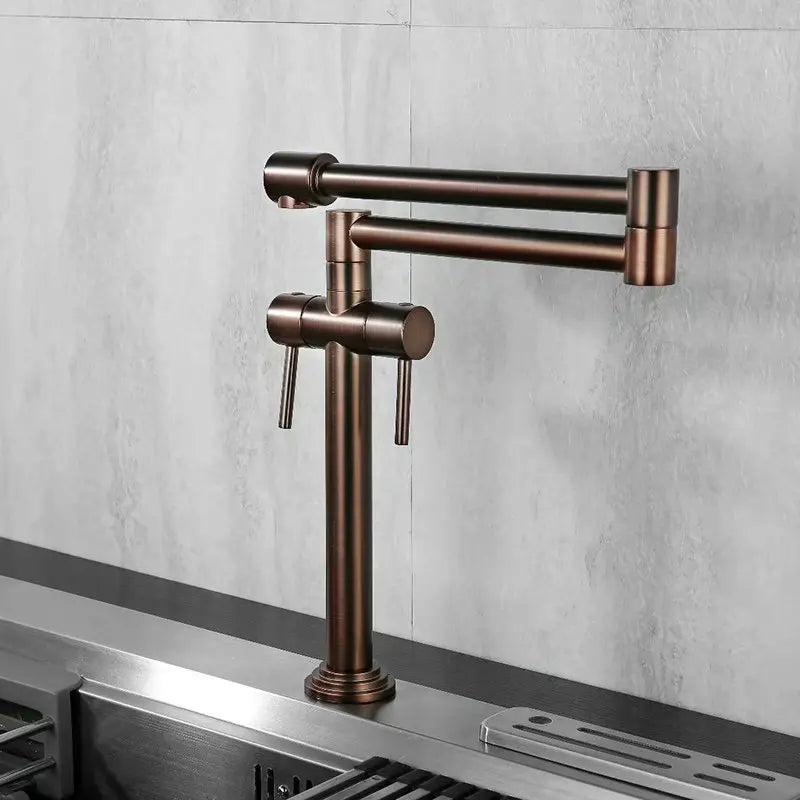 Faucet Solid Brass Crane Deck Mounted Sink Mixer