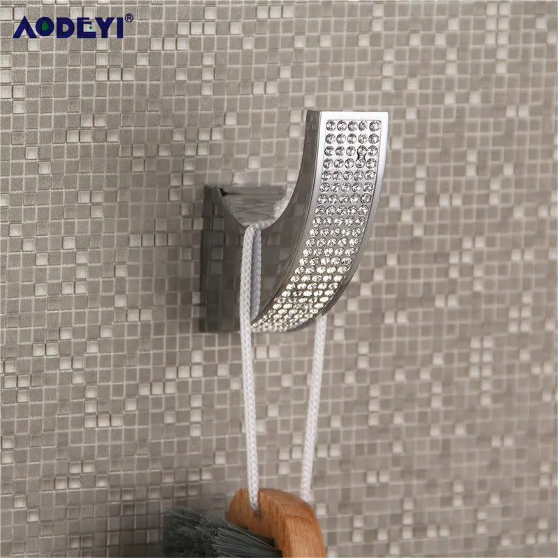 Czech Crystal Bathroom Hardware Robe Hook Towel Rail