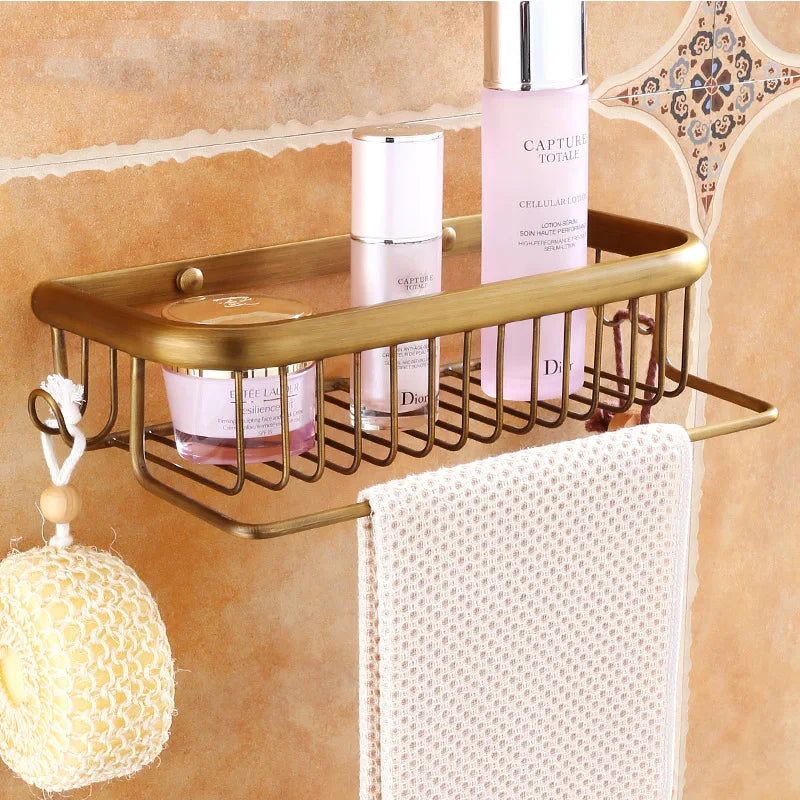 20-Piece Antique Brass Wall Mounted Bathroom Hardware Toilet