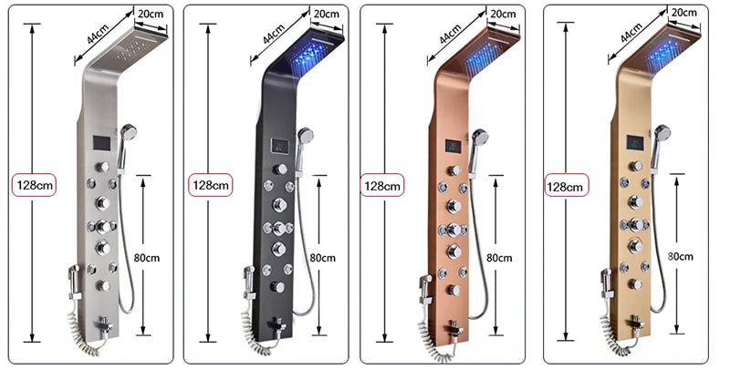 Led Bathroom Shower Panel Modes Intelligent Lcd Shower