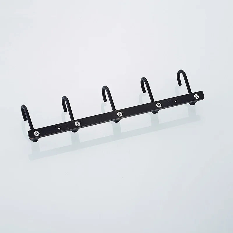 Modern Black Wall Mounted Bath Hardware Luxury Brass
