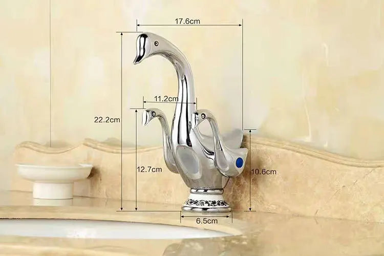Basin Faucet Gold/Rose Gold Bathroom Sink Faucet Double