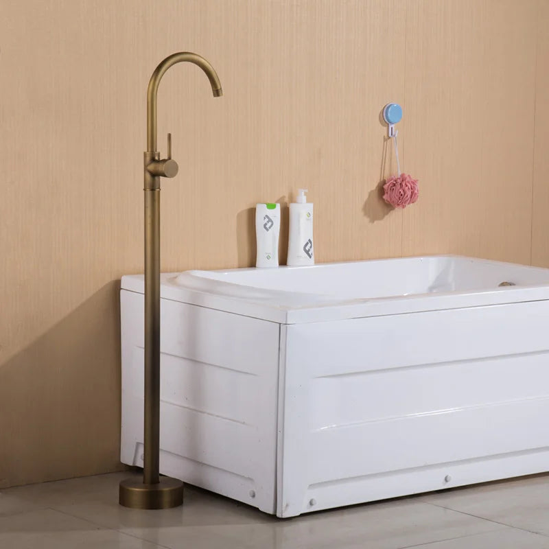 Bathtub Faucets Antique/ Black Floor Mounted Standing Bathtub