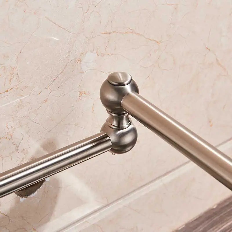 Brushed Gold Faucet Wall Mount Bathroom Basin Faucet