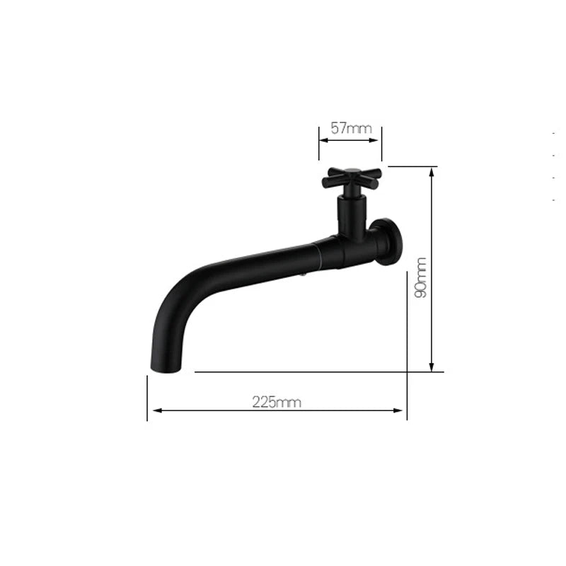 Basin Sink Faucet Bathroom Cold Water Tap Wall