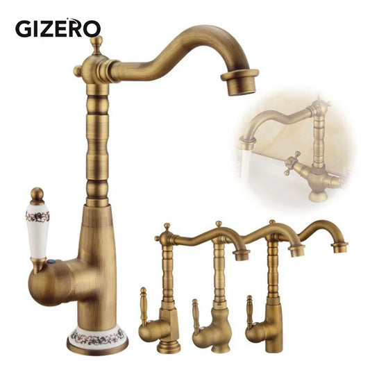 Antique Retro Faucet Basin Mixer Bathroom Cold Water
