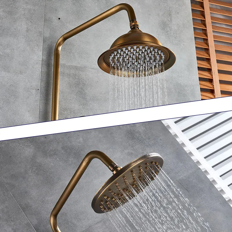 Classic Antique Brass Bathroom Shower Faucet Bathtub Shower