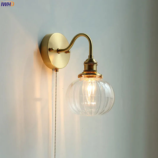 Iwhd Nordic Led Bathroom Mirror Light Fixture Pull