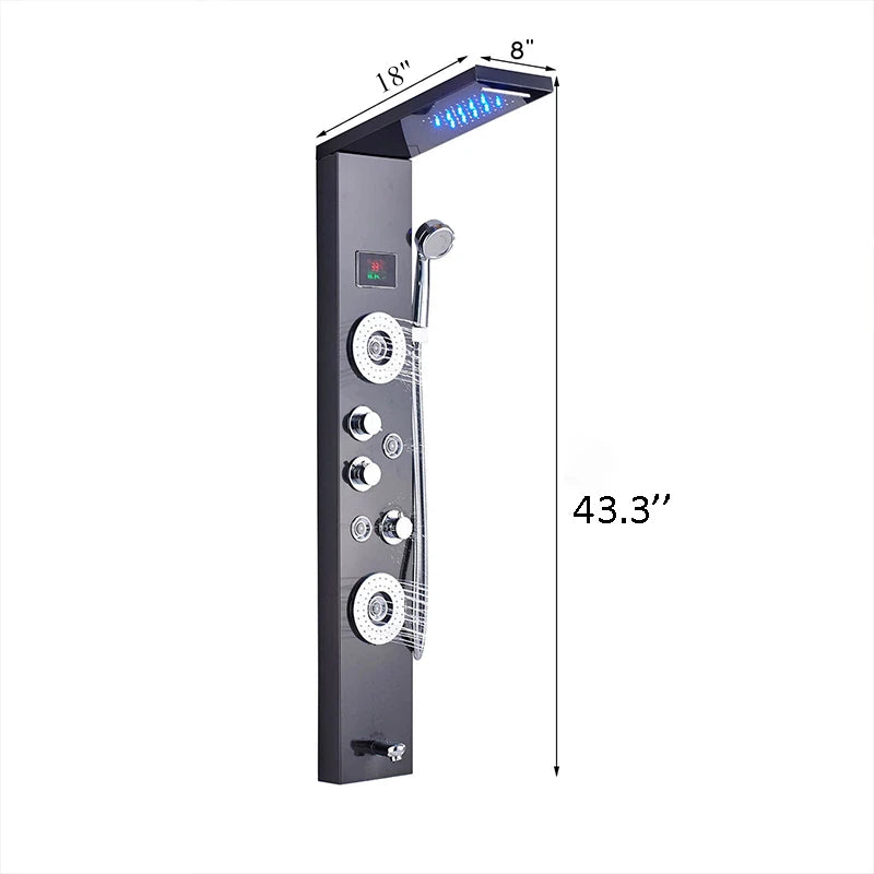 Led Light Bathroom Shower Faucet Led Rainfall Shower