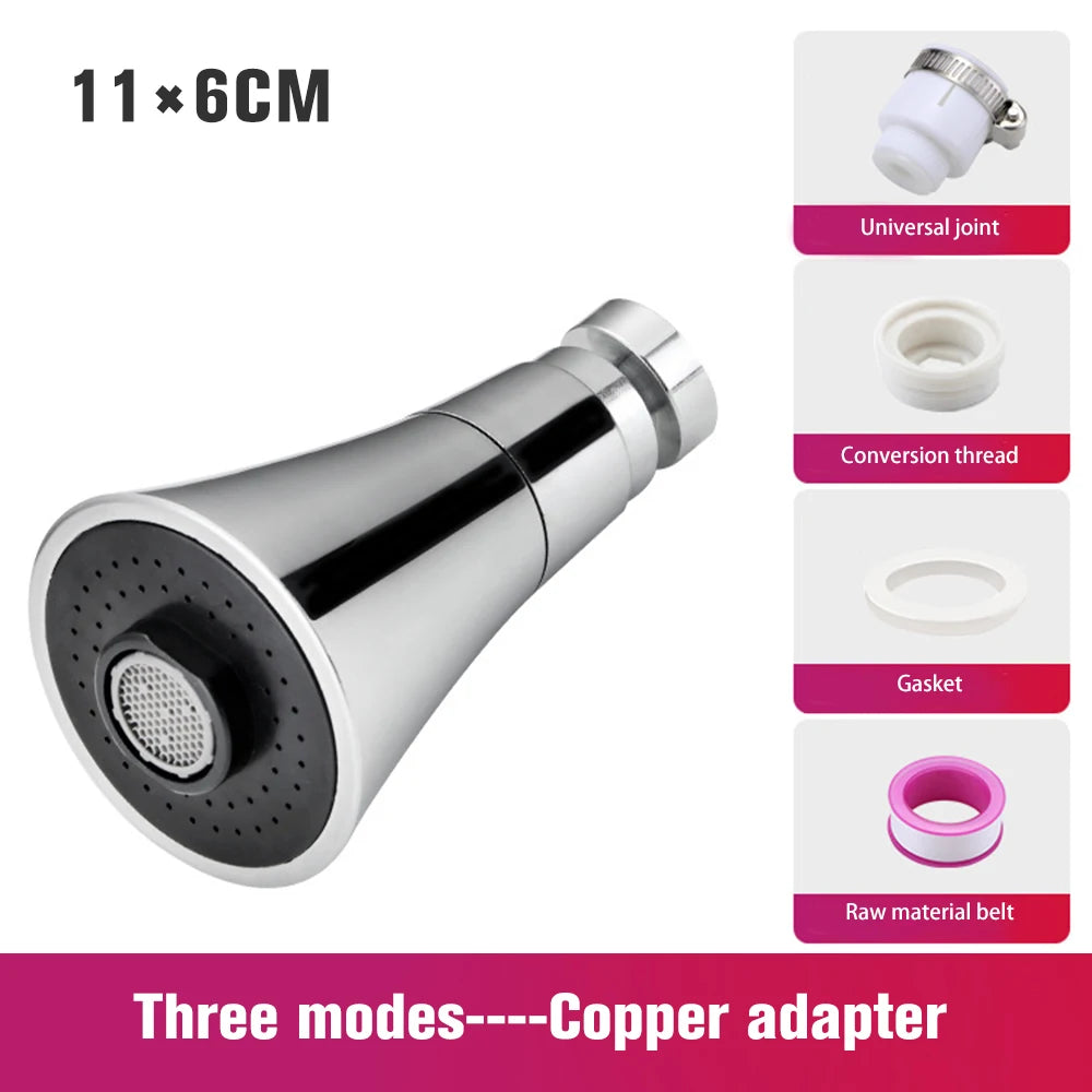 Universal Water Faucet Adjustable Pressure 360 Degree Rotating