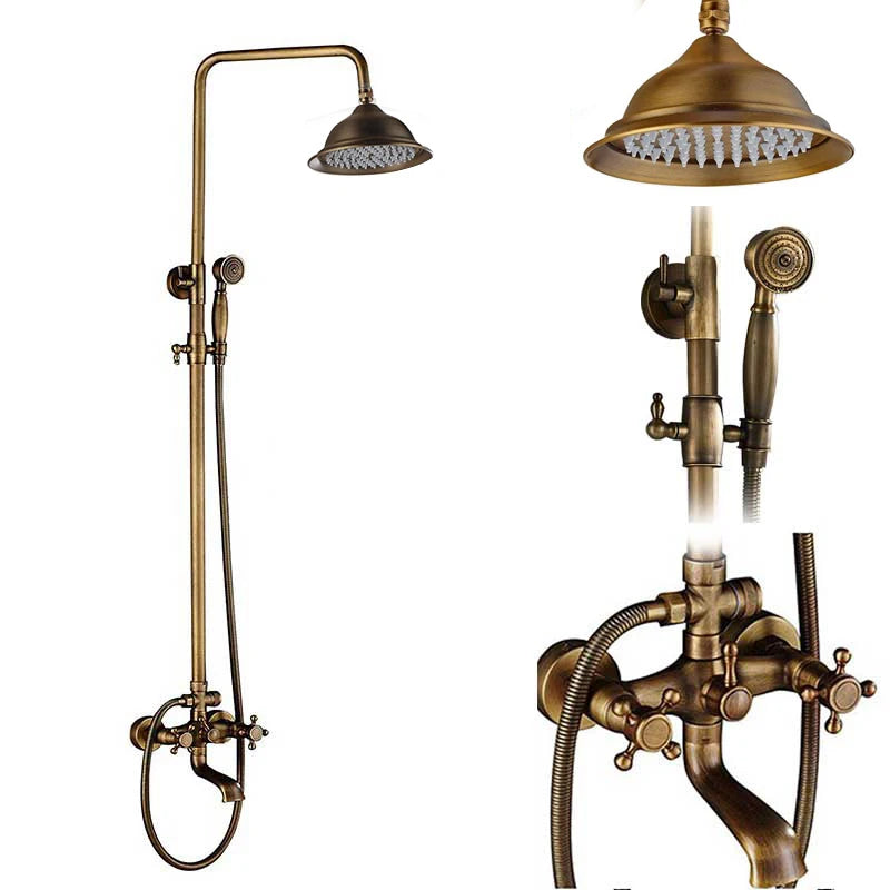 Poiqihy Antique Shower Wall Bathroom Bath Shower Faucet