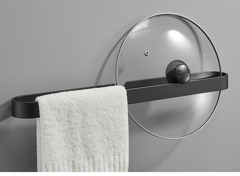 30-50cm Black Bath Towel Holder Bathroom Towel Rack