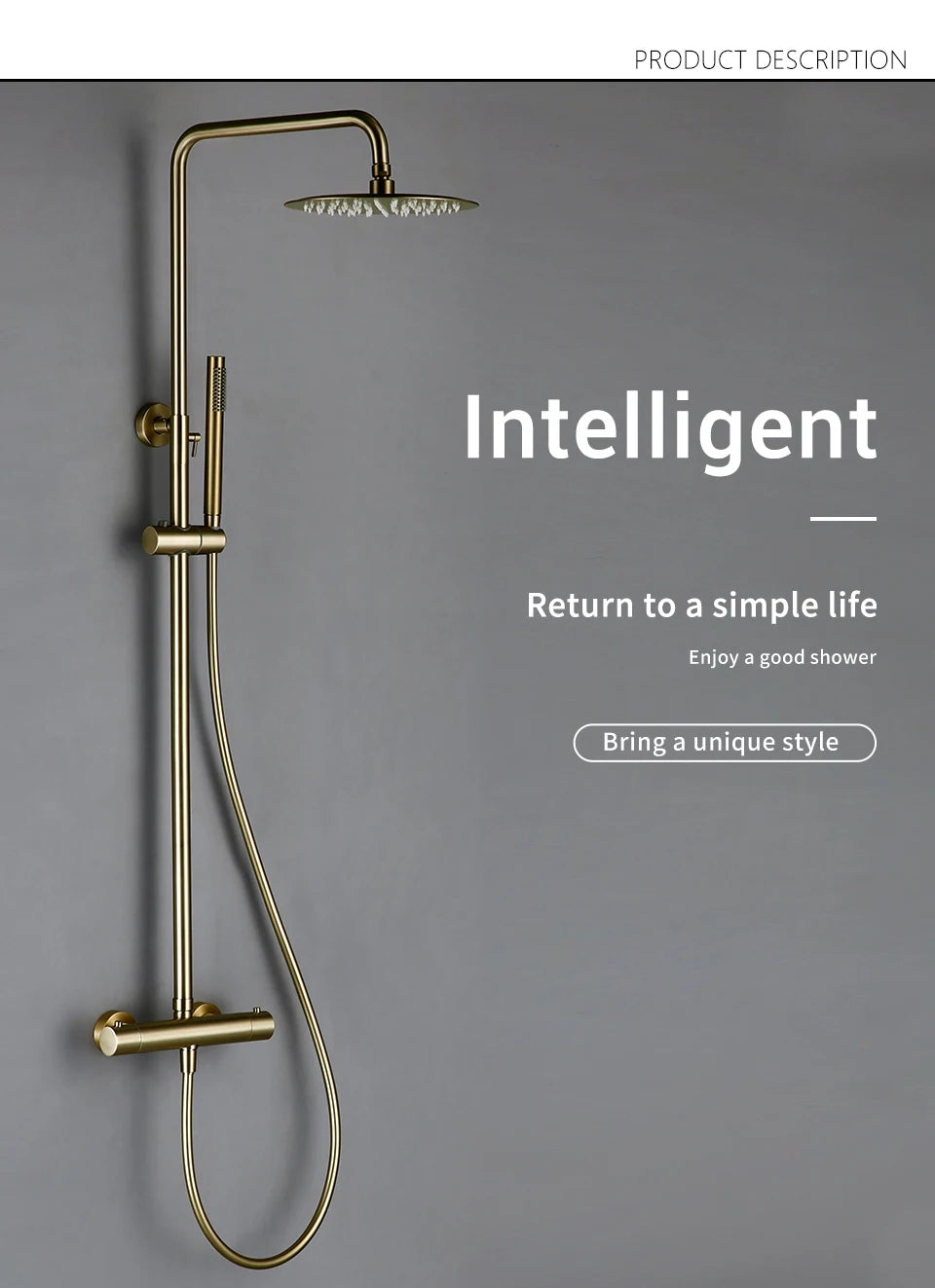 Thermostat Shower Mixer Valve Bathroom Thermostatic Faucet Wall