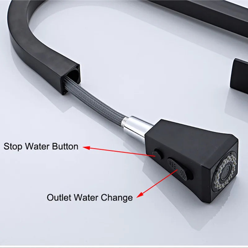 Touch Faucet Square Pull Out Sink Mixer Tap