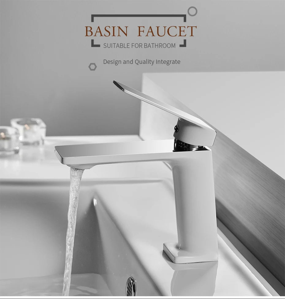 Basin Faucet Bathroom Sink Faucet Handle Hole Chrome