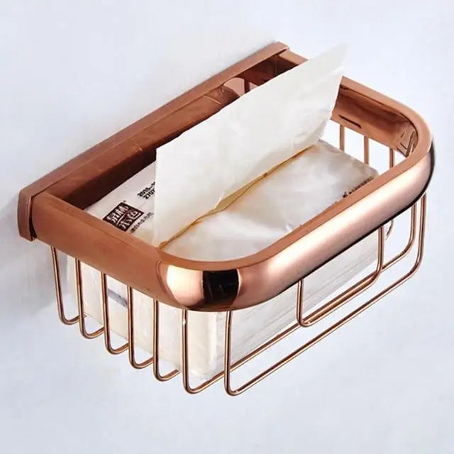 Biggers Luxury Rose Gold Copper Bathroom Paper Holder