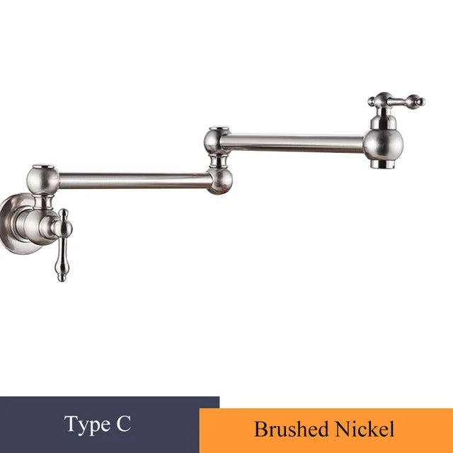Brushed Gold Faucet Wall Mount Bathroom Basin Faucet