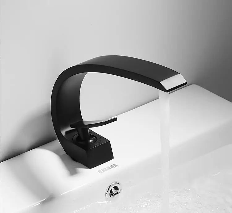 Tuqiu Basin Faucet Modern Bathroom Mixer Tap Black/Gold