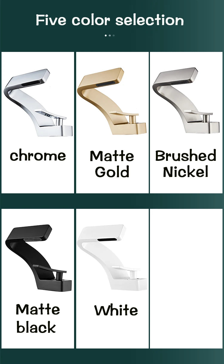 Becola Brushed Gold Basin Faucet Black Bathroom Mixer