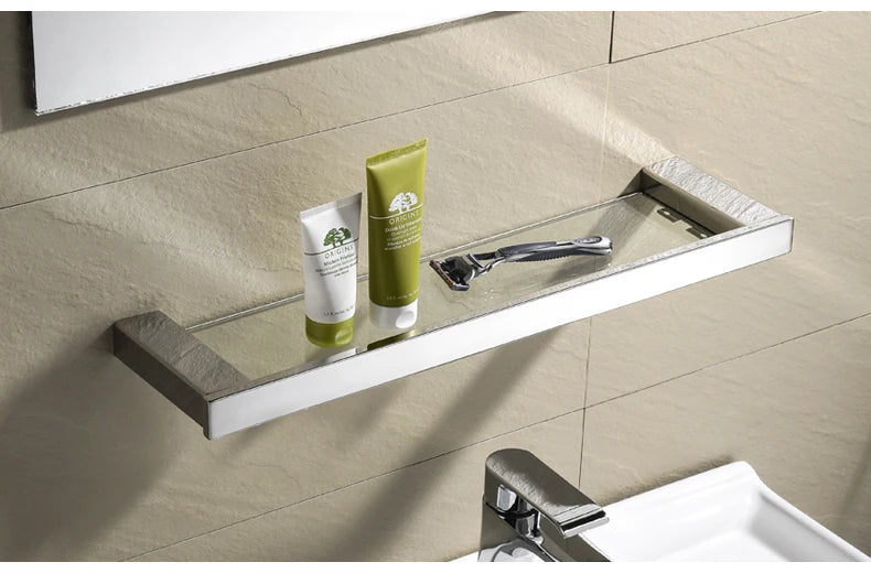 Stainless Steel Bathroom Wall Shelf Towel Bar Rack