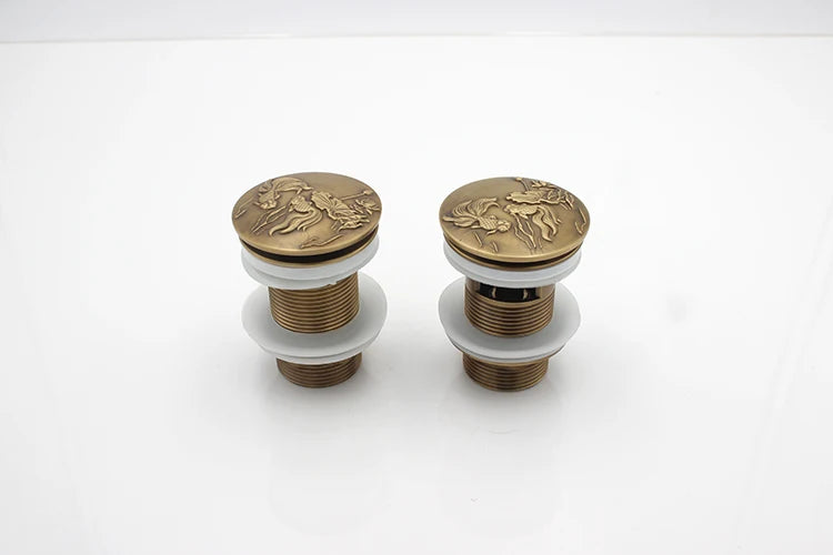 Bathroom Basin Sink Pop Up Drain Antique Brass
