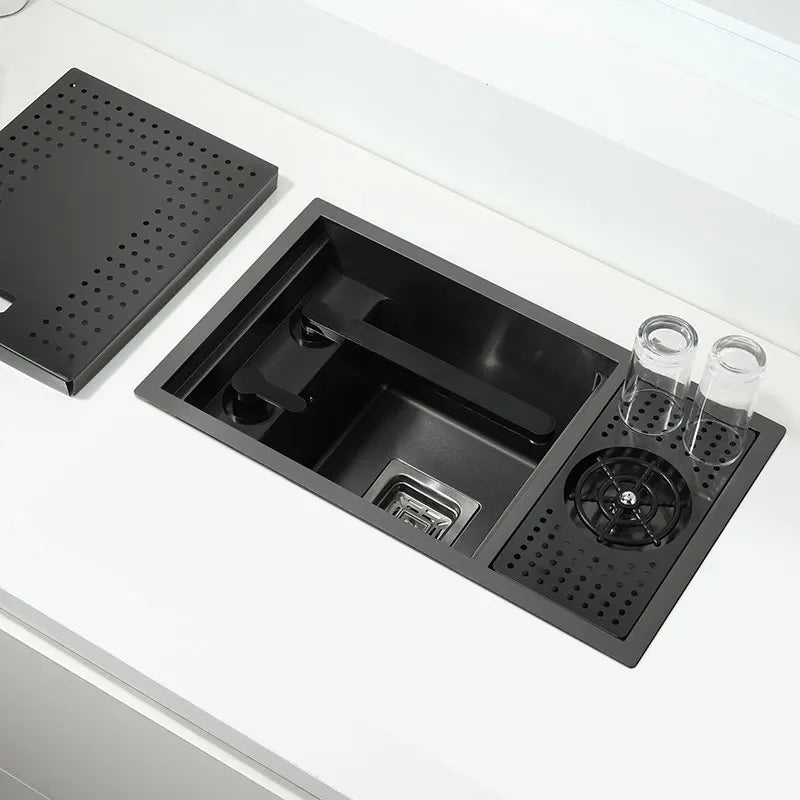 Hidden Black Sink Bowl Bar Small Size Sink