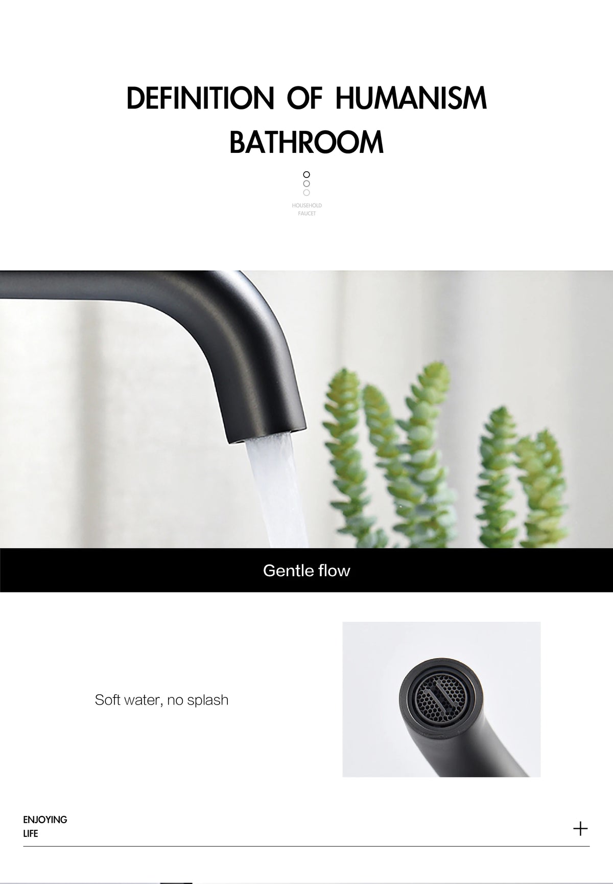 Modern Wall-Mounted Black Brass Bathroom Faucet Concealed Design