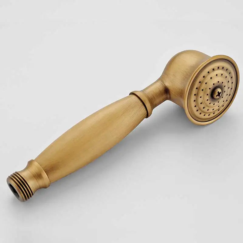 Antique Brass Bathtub Shower Faucets Dual Knobs Mixer