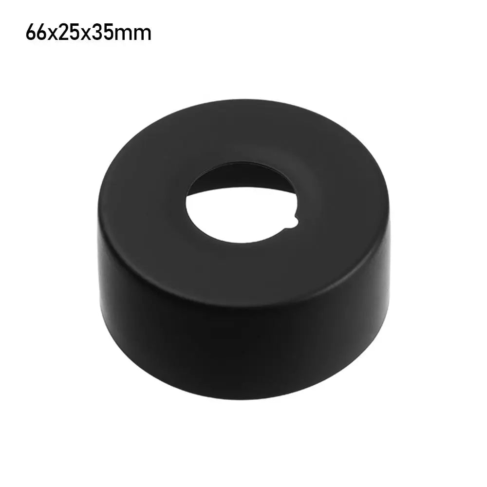 1pc Black Shower Faucet Decorative Cover Chrome Finish