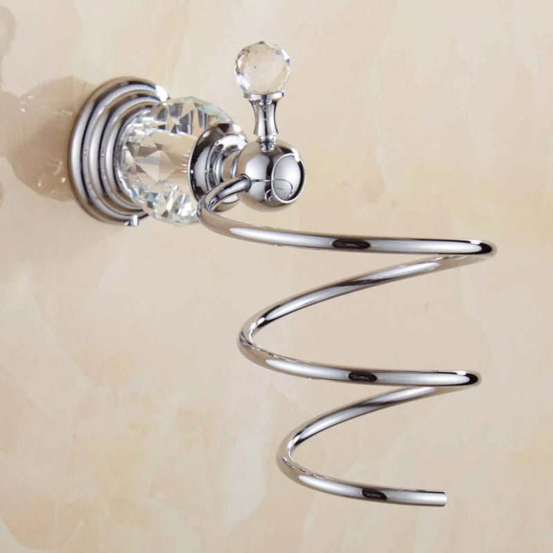 Bathroom Hardware Crystal Bath Towel Shelf Toilet Paper