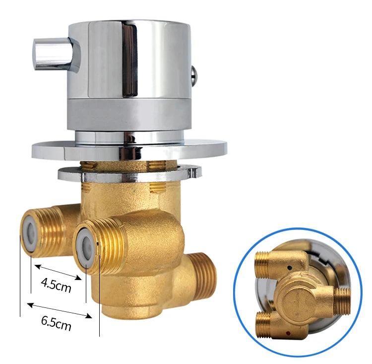 Way Output Thermostatic Brass Shower Faucets Wall Mounted