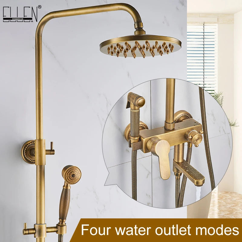Rain Shower Bidet Spray Faucet Antique Bronze Finished