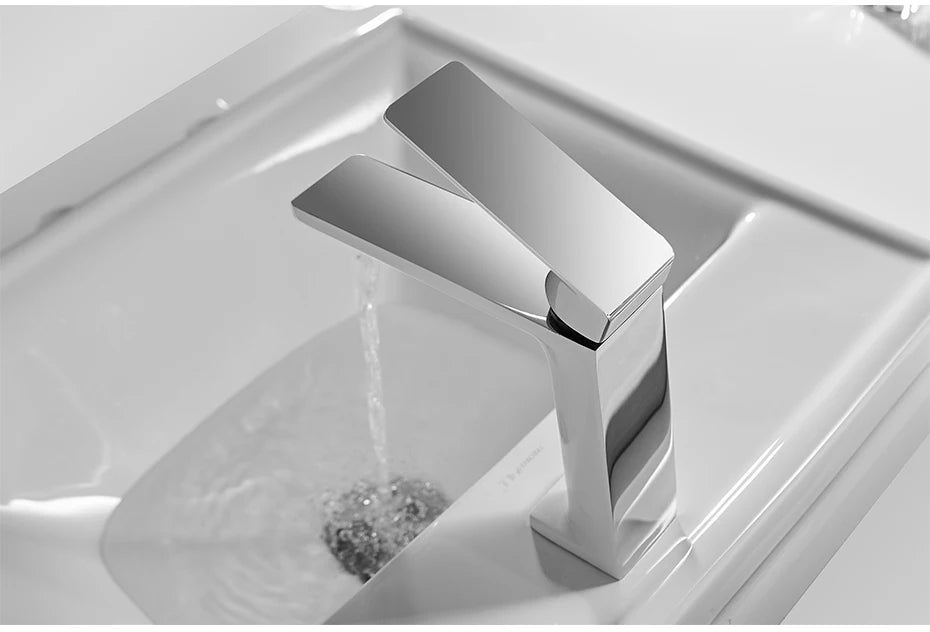 Basin Faucet Bathroom Sink Faucet Handle Hole Chrome