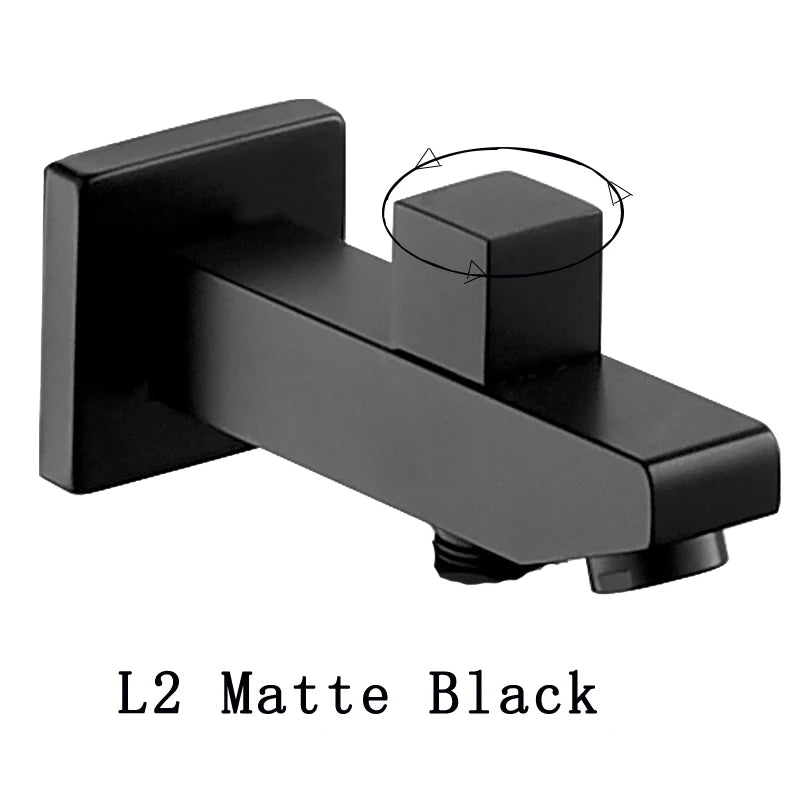 Becola Wall Mounted Faucet Spout Square Round Brass