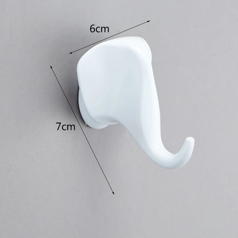 White Painted Stainless Steel Robe Hooks Wall Hang