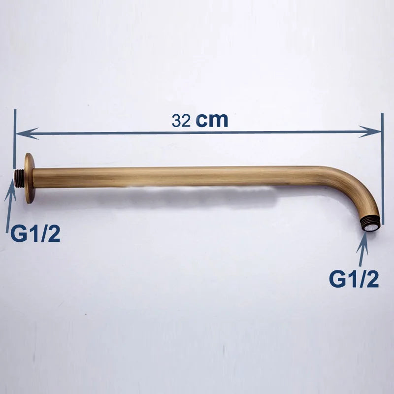 Antique Brass Bathroom Hand Shower Head Inch Round